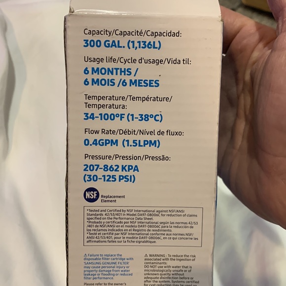 NWT Samsung Genuine Water Filter - Picture 4 of 8